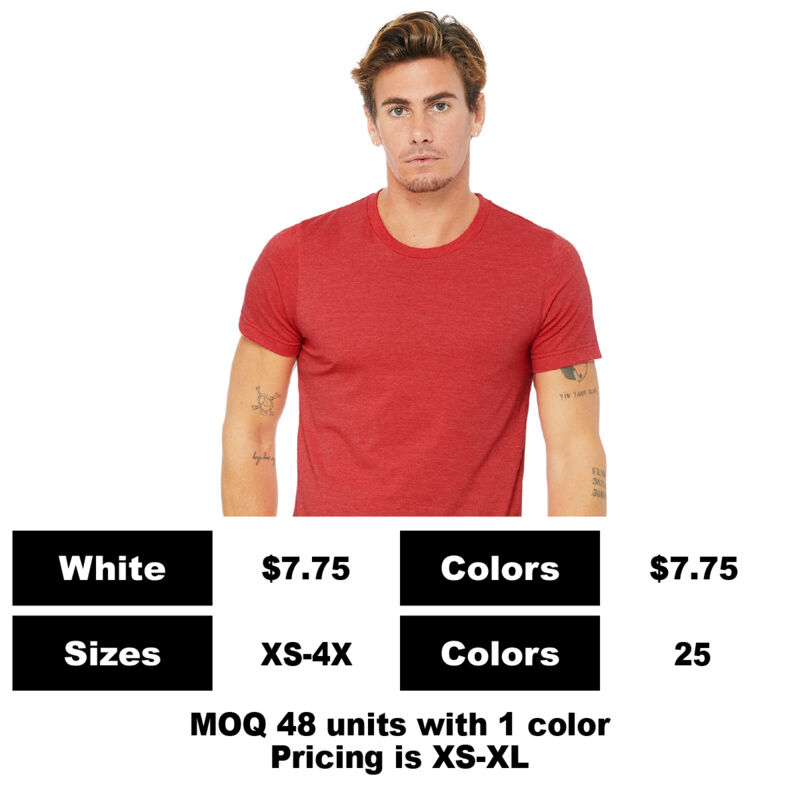 B3001CVC-P: One of a Kind 6.0 oz Cotton Pocket T-Shirt - 4.2 oz Blend Pocket T-Shirt