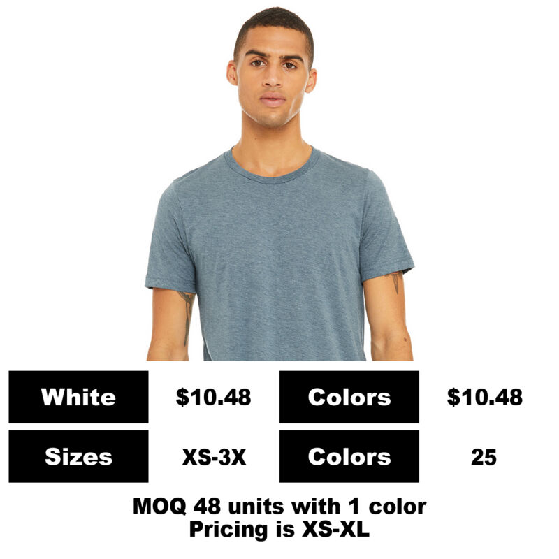 B3413-P: One of a Kind 6.0 oz Cotton Pocket T-Shirt - 3.8 oz Triblend Pocket T-Shirt