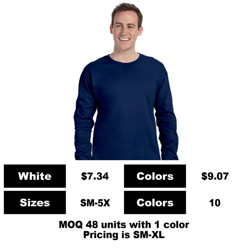 G2400-P: One of a Kind 6.0 oz Cotton Pocket T-Shirt - 6 oz Cotton Long Sleeve Pocket Polo