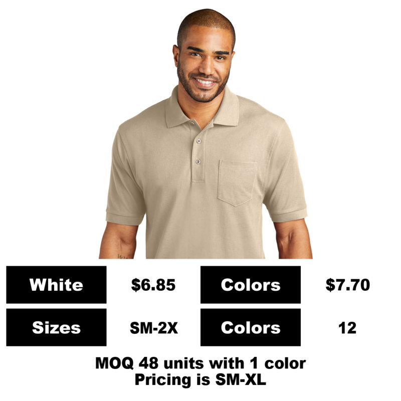 P1150-P: One of a Kind 6.3 oz Cotton Pique Pocket Polo