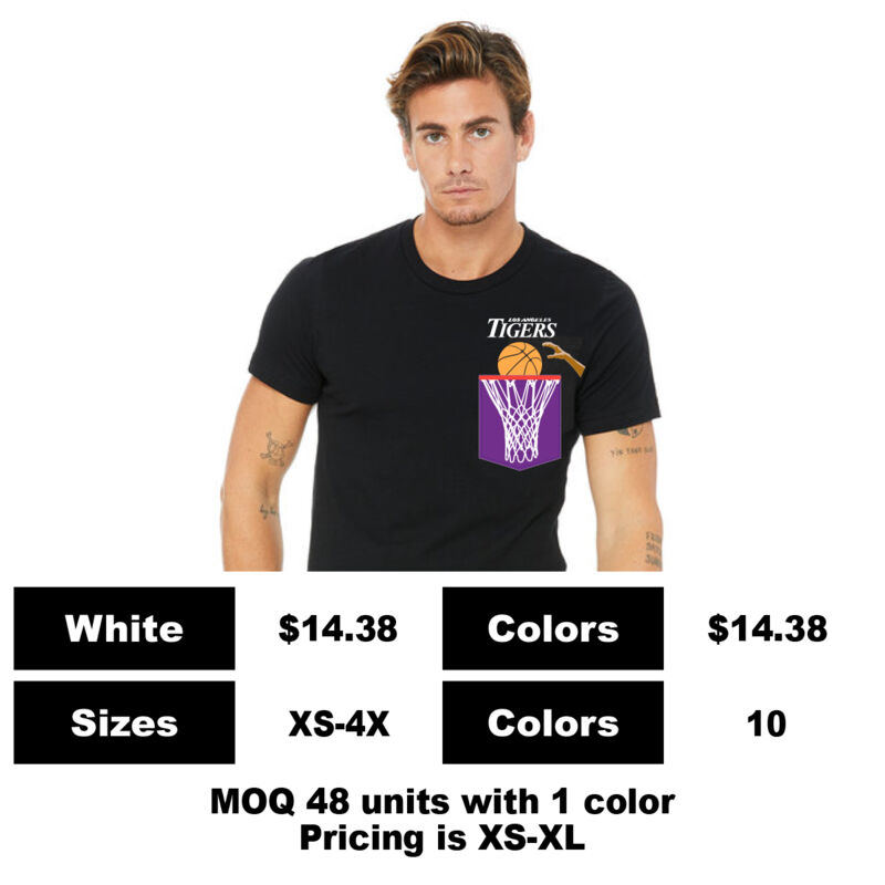 B3501CVC-P: Screen Print Above & On Pocket - 4.2 oz Blend Long Sleeve Pocket T-Shirt