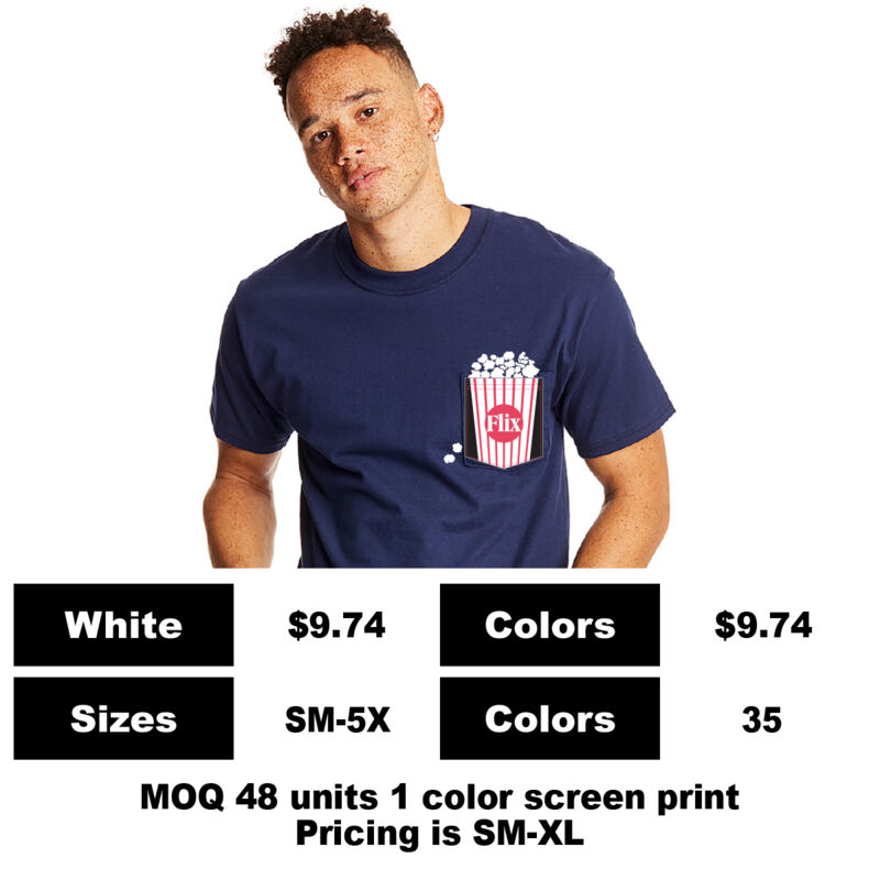 H5180-P: Sublimate on Pocket & Screen Print Above Pocket