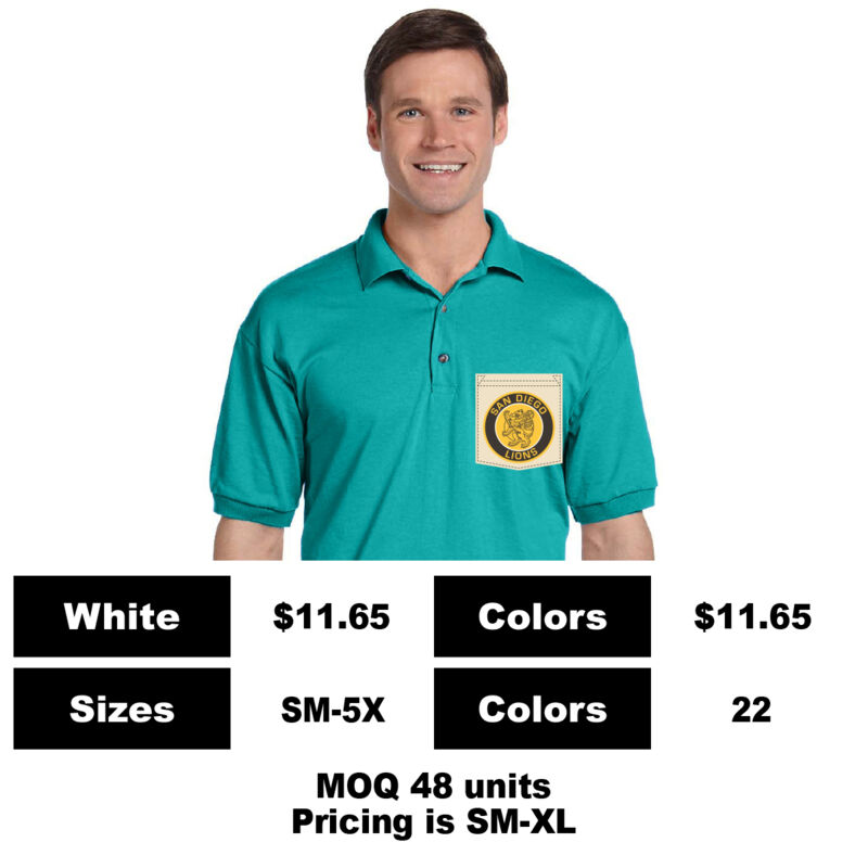 G8800-P: Sublimation Pocket Print - 6.0 oz 50/50 Pocket Polo